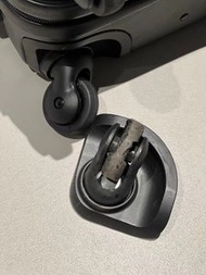 New factory original Muji Hinomoto luggage wheels, one pair with hole for brake function. Brand new 