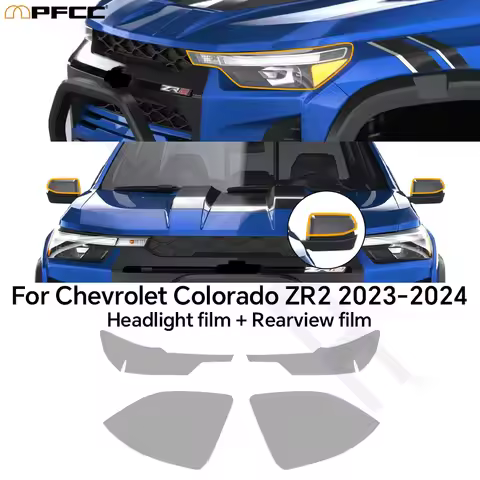 For Chevrolet Colorado ZR2 2023-2024 Headlight Rearview Film PPF Transparent Vinyl Wrap TPU Film Pre