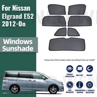 Car Window Shades For Nissan Elgrand E52 2010-2023 Car Sunshade  -&&&100% Blackout Window Shade and 