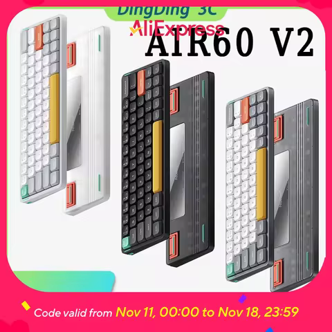 NuPhy Air60 V2 Wireless Dwarf Switch Mechanical Keyboard 3Mode Long Battery Life Ultra-thin Silent O