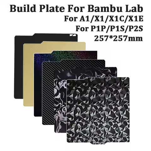 For Bambu lab P2S X1 P1S Carbon Build Plate A1 PEI Sheet Textured Double Sided PEO PET Bed For Bambu