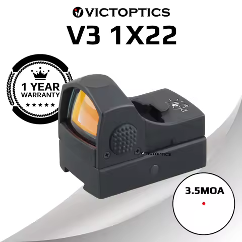 Victoptics V3 1x22 Dovetail Red Dot Sight 3.5MOA Dot Size 60 Minutes Auto Shut Down Rifle Scope Fit