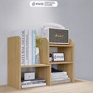 Kệ Sách Gỗ Mini Để Bàn Đa Năng FIVO FB23 Bo Góc An Toàn, Dễ Dàng Lắp Ráp, Trang Trí Góc Học Tập Và L
