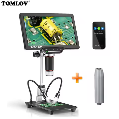 TOMLOV DM201 HDMI Digital Microscope 1300X Industrial Inspection Mobile Phone Repairing Electron mic