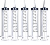 150ml Large Plastic Syringe with Tube – Individually Sealed Big Syringes for Liquids, Measuring, Ref