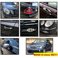 [現貨]Benz 賓士 E W211 鍍鉻銀 前燈框 後燈框 後視鏡蓋 霧燈框 保險桿飾條 車門把手蓋 車門防刮門碗