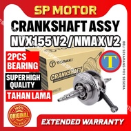 YAMAHA NVX155 V2 / NMAX155 V2 CRANKSHAFT ASSY STANDARD WITH 2 BEARING PNP TOBAKI NVX NMAX GRANSHAFT 