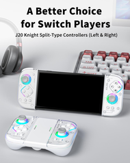 Aolion J20 Wireless Knight Left And Right Gamepad RGB Motion Sensing Hall Joystick For Nintendo Swit