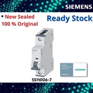 Siemens 5SY6106-7 MCB 6 a, Miniature Circuit Breaker 230/400V 6kA, 1-pole, C, 6A
