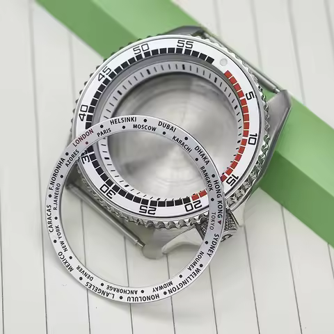 Silver 42mm SKX007 Watch Case Flat Sapphire Glass For NH35 NH36 4R 6R 7S Movement 28.5mm Dial Men Wa