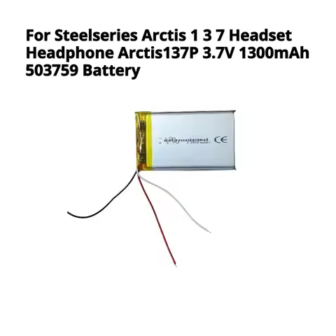 For Steelseries Arctis 1 3 7 7P Headset Headphone Arctis1 3.7V 1300mAh 503759 Battery 3-Wire