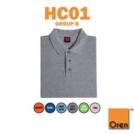 OREN SPORT Unisex Men Women Plain Polo Tee - Orange / Royal / Light Blue / Ash Grey / Lime Green / Pink HC01