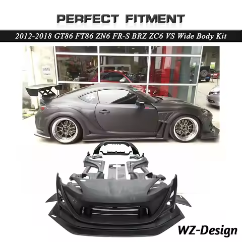 Fiber Glass VS Wide BodyKit Style Fit For 2012-2018 GT86 Tuning FT86 ZN6 FR-S BRZ ZC6 Body Accessori