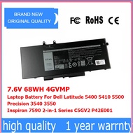 4GVMP Laptop Battery For Dell Latitude 5400 5410 5500 Precision 3540 3550 Inspiron 7590 2-in-1 Serie