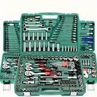216/53pcs Multi-Function Wrench Tool Set, Made Of Carbon Steel, Black Color, No Charging Or Battery 