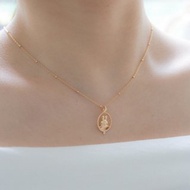 【Pinkoi x miffy】 Miffy 在睡覺純銀頸鏈 金色