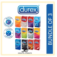 DUREX CONDOMS [BUNDLE OF 3]  10s/12s [Discreet Packaging] Close Fit | Comfort | Extra Safe Invisible