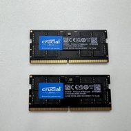 Crucial 32GB DDR5 4800 SODIMM CL40 Laptop Notebook Ram 兩條