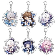 Hot Game Honkai Impact 3 Anime Figures Bronya Zaychik Elysia Raiden Mei Cute Acrylic Keychains Bag D