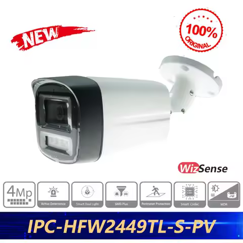 Dahua Original IPC-HFW2449TL-S-PV 4MP Smart Dual Light Active Deterrence Fixed-focal Bullet WizSense
