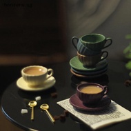[B&T Dec] 3pcs/set 1:12 Dollhouse Mini Furniture Model DIY Accessories Coffee Cup Saucer Spoon {sg}