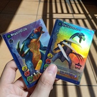 dino duel masters card Therizinosaurus & Megatherium Hologram