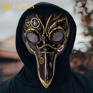 CURTES Steampunk Plague Mask, Long Nose Masquerade Bird Mouth Mask, Creative Scary RP Plague Beak Ma
