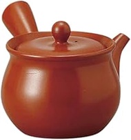 Set of 10 Teapot Red Mud Large Teapot (Flat Ami) [1,150cc] Soil [Restaurant Ryokan Japanese Tablewar