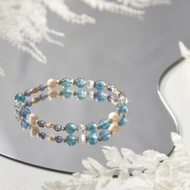 l 藍色多瑙河 l 獨角獸螢石 菫青石 白水晶 水晶手串 訂製 客製化