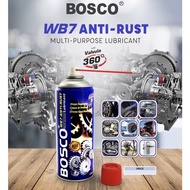 BOSCO WB7 Anti Rust Multi-Purpose Lubricant 400ml / Spray Anti Karat / Minyak Karat