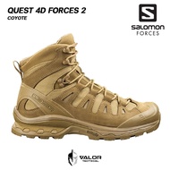 Salomon - Quest 4D FORCES 2 EN [Coyote] รองเท้าผู้ชาย คอมแบท บูท สีทราย ปีนเขา สำหรับเดินป่า ทนทาน