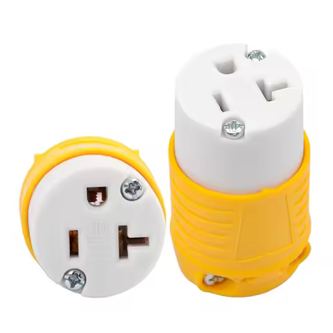 Yellow American standard American American Canadian NEMA 5-20R female 20A125V assembled power indust