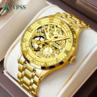 YPSS Luxury Fashion Watch for Men Original Waterproof Automatic Luminous Wrist Clock Men's Sport Casual Business Watches Seiko 5 Male Chronograph Date Display Stainless Steel Quartz Watch Gift YP34