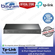 Tp-Link SG2008P JetStream 8-Port Gigabit Smart Switch with 4-Port PoE+ TL-SG2008P (3-Year SG Warranty)