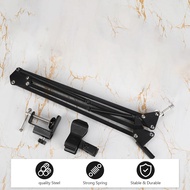 Boom Mic Arm Desk Microphone Stand with 3/8Inch Screw Mount Clamp Storable for Light Mics Podcast Ga