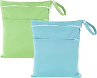 Wetbag Nursery - Pack of 2 Waterproof Wet Bag Changing Bag, Large Wetbag Reusable Cloth Nappy Bag, C