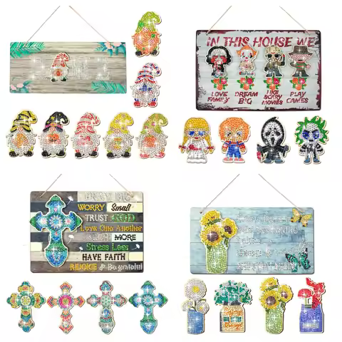 1 pieces/set of DIY diamond painting art kit, cross sunflower/interchangeable pattern welcome logo d