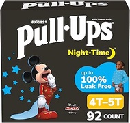 Pull-Ups Boys' Night-Time Potty Training Pants, Size 4T-5T Overnight Training Underwear (38-50 lbs),