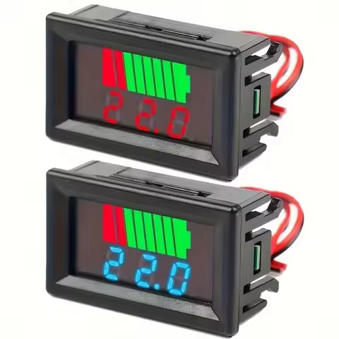 Car Battery Charge Level Indicator 12V 24V 36V 48V 60V Lithium Battery Capacity Meter Tester Display