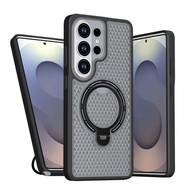 360° Rotating Magnetic Bracket Honeycomb Heat Dissipation Case For Samsung Galaxy S26 FE S26 Ultra S