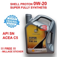 100% ORIGINAL SHELL PROTON 0W-20 SUPER FULLY SYNTHETIC ENGINE OIL (4L)