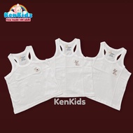 (7-19kg) COMBO 3 Áo ba lỗ trắng chất mát cho bé trai/ gái