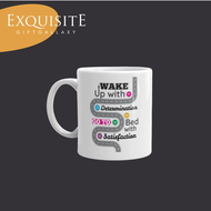 Wake up with Determination. Go to bed with Satisfaction - Inspirational / Motivational Quote Mug Col