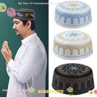 NONEDYODYE Muslim Hat Fashion Embroidery Cotton Musliman Turban