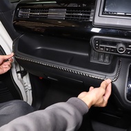 For Honda N-BOX JF3 JF4 17-21 Car co-driver storage compartment decorative strip sticker soft carbon