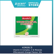 KORDEL'S Vitamin B Complex, C & Minerals Effervescent Orange Flavour [30s]