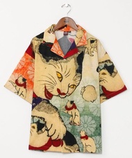 【熱門預購】復古日式優雅藝術感浮世繪休閒襯衫M (12色)7IA-5114