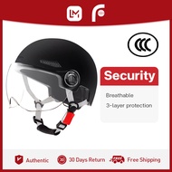FORUMAPPLIANCES Half-face motorcycle helmet breathable and thickened Open-face double-layer visor Cycling/bicycle/bicycle/motorcycle helmet accessories double mirror