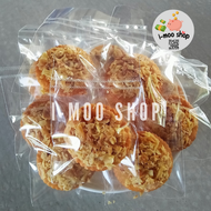 i-moo shop crackers แครกเกอร์ทุเรียนทอด ขนมปังกรอบ บรรจุถุงแยกชิ้น 15 ชิ้น และ 30 ชิ้น  ทำใหม่ สะอาด