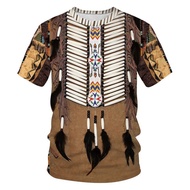 Men's T-Shirt For Men Clothing Unisex Indian Style 3D Printed T Shirts Summer Tops Short Sleeve Fash